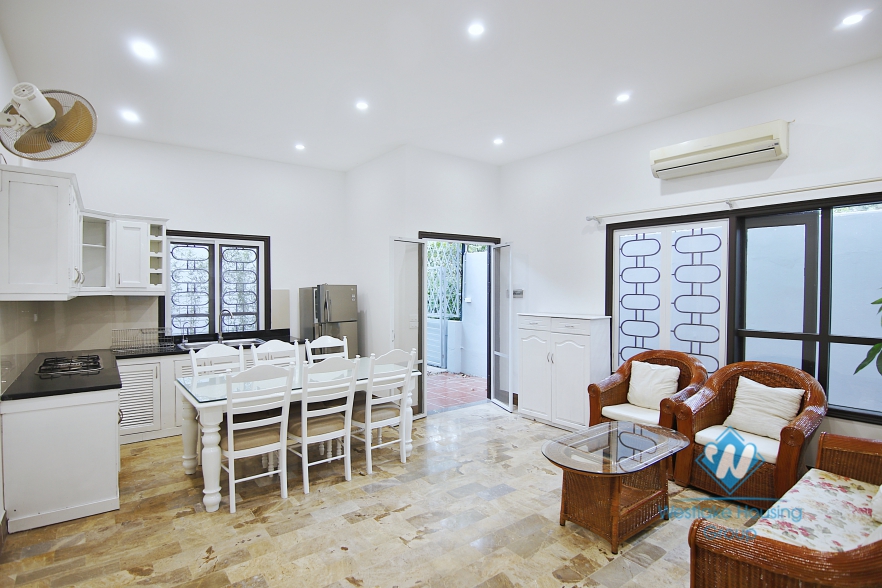An nice tranquil bungalow with fully exquisite interior for rent in Tay Ho